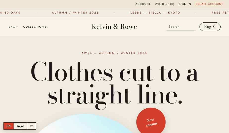 Kelvin and Rowe storefront